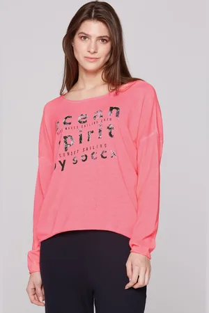 Soccx Oversized svetr vintage vzhledu s artworkem