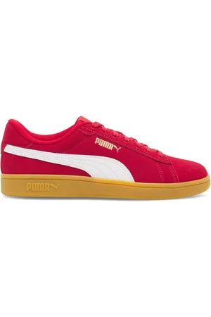 PUMA Sportovní SMASH 3.0 JR 39203511 Přírodní kůže (useň) - Semiš