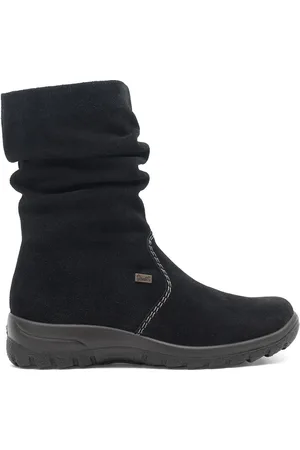 Rieker Kotníkové boty Z7171-01 Přírodní kůže (useň) - Semiš,Látka/-Látka
