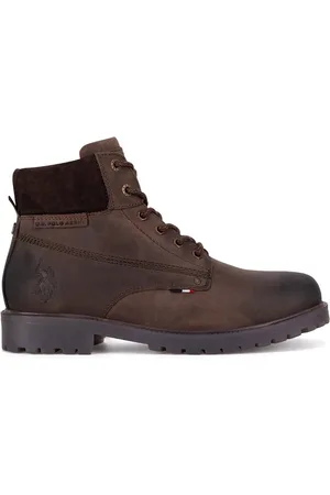 U.S. Polo Assn. Šněrovací boty YUMI002M/DL1 Přírodní kůže (useň) - Nubuk,Přírodní kůže (useň) - Semiš