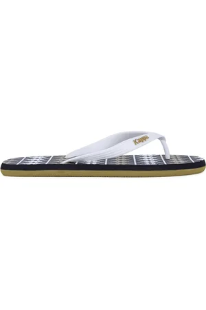 Kappa Pantofle 371D2UW White - Black - Green Military Syntetický materiál