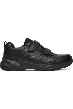 Skechers Tenisky HANIGER 58356 BBK Syntetický materiál,Přírodní kůže (useň) - Lícová
