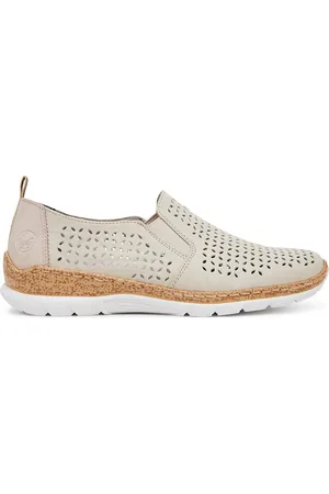 Rieker Polobotky N4251-60 Přírodní kůže (useň) - Lícová