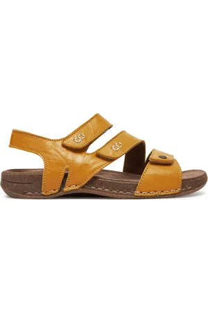 Rieker Sandály 61402-69 Přírodní kůže (useň) - Lícová