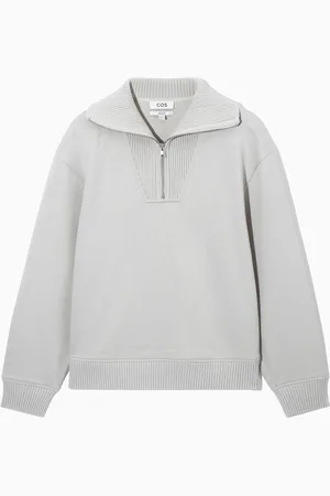 COS FUNNEL-NECK HALF-ZIP SWEATSHIRT
