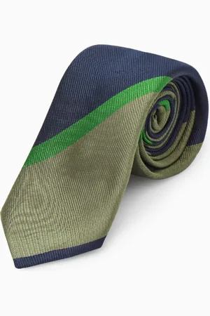 COS STRIPED PURE SILK TIE