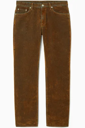 COS AMP FLOCKED STRAIGHT-LEG JEANS