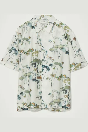 COS OVERSIZED FLORAL-PRINT SHORT-SLEEVED SHIRT