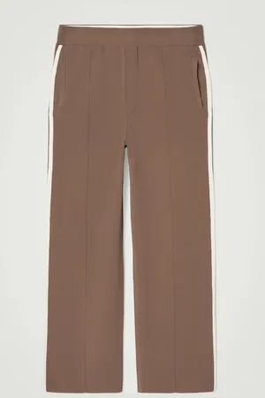 COS CONTRAST-STRIPE KNITTED STRAIGHT-LEG JOGGERS