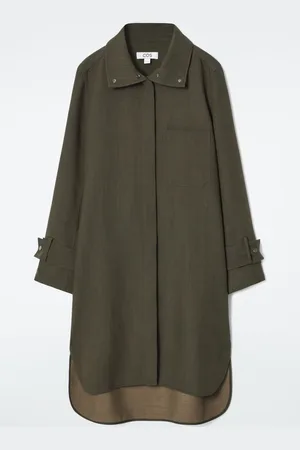 COS OVERSIZED WOOL-BLEND SHIRT DRESS