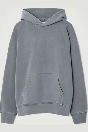 COS WASHED COTTON-JERSEY HOODIE
