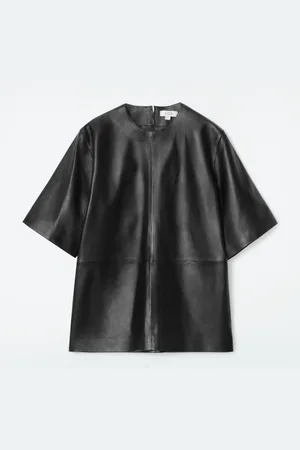 COS LEATHER T-SHIRT