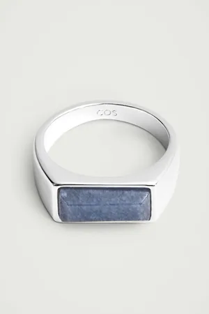 COS SEMI-PRECIOUS STONE SIGNET RING