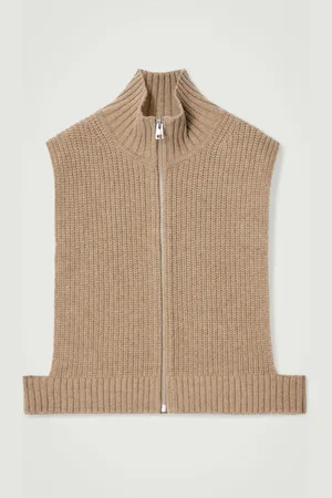 COS OPEN-SIDE ZIP-UP WOOL VEST