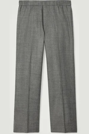 COS TAILORED WOOL-FLANNEL STRAIGHT-LEG TRACK PANTS