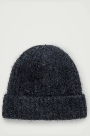 COS RIBBED MOHAIR-BLEND BEANIE