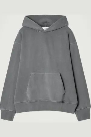 COS WASHED COTTON-JERSEY HOODIE