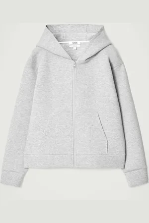 COS OVERSIZED SCUBA-JERSEY ZIP-UP HOODIE