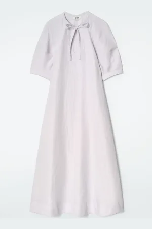 COS TIE-DETAIL MIDI DRESS