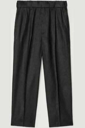 COS FLUID LINEN WIDE-LEG TROUSERS