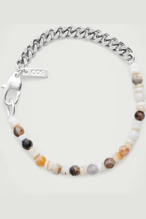 COS STONE AND SHELL CHAIN BRACELET