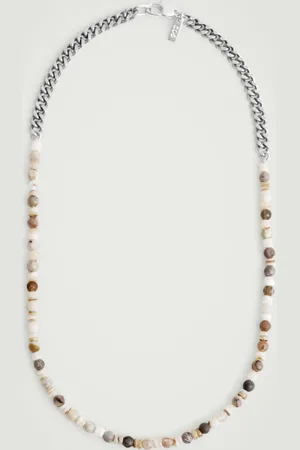 COS STONE AND SHELL CHAIN NECKLACE