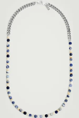 COS STONE AND SHELL CHAIN NECKLACE