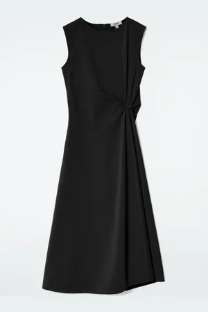 COS TWIST-DETAIL MIDI DRESS