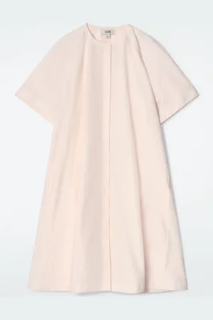 COS RAGLAN-SLEEVE COTTON MIDI DRESS