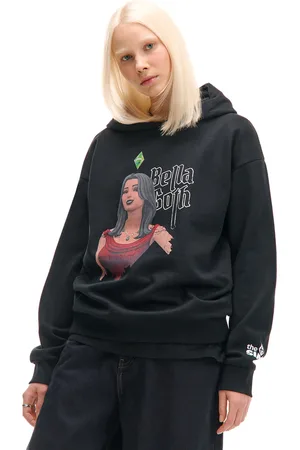 Cropp Černá mikina s kapucí a potiskem The Sims