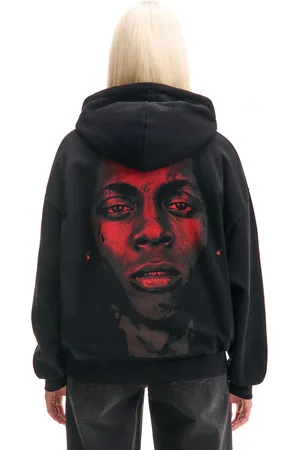 Cropp Černá mikina s kapucí a potiskem Lil Wayne