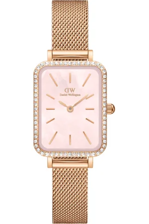Daniel Wellington DW Watch Quadro Lumine Bezel Melrose Pink MOP 20x26mm