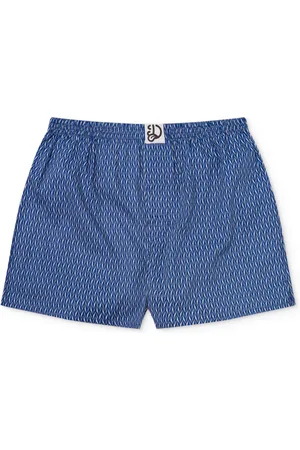 Dědoles Modro-šedé pánské vzorované trenky