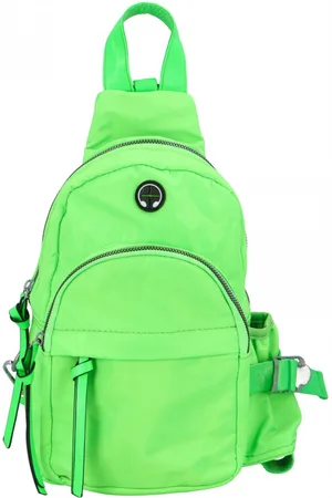 Paolo Bags Módní dámský látkový batůžek Zuzanna, výrazná zelená
