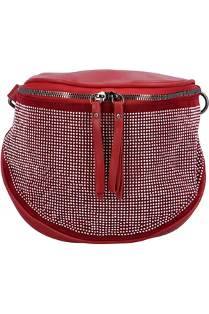 Turbo Dámská mladistvá koženková crossbody ledvinka Enrigue, červená