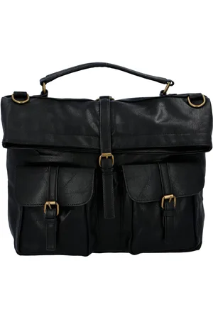 Paolo Bags Zajímavý a stylový koženkový unisex batoh Odette, černá