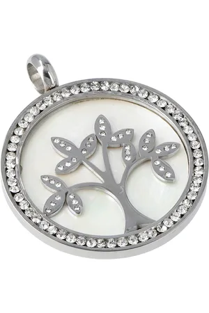Delami Dámský přívěsek Tree of life and happiness na náhrdelník z chirurgické oceli, stříbrný