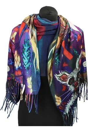 Cashmere Stylová dámská zimní šála Rova, slavné obrazy 5