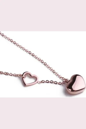 Vuch Náhrdelník Sweet heart rose gold , zlatý