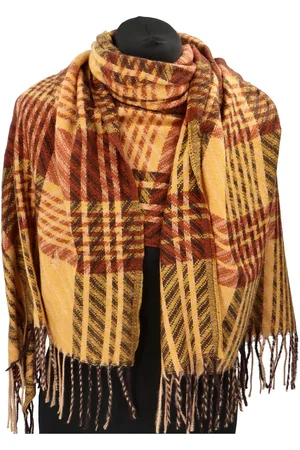 Cashmere Stylová dámská zimní šála Hugo, žlutá