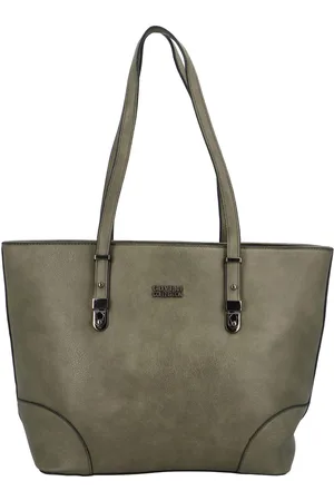Coveri Stylová dámská koženková shopper taška Patiens, zelená