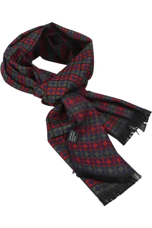 Cashmere Elegantní pánská zimní šála Doman, červená