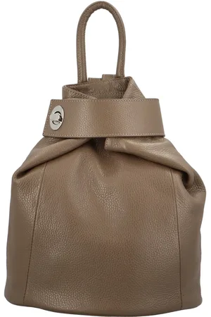 Delami Vera Pelle Stylový dámský kožený batůžek Delami Raisy, taupe