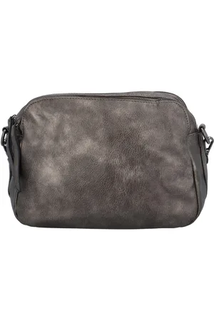 Paolo Bags Prostorná dámská koženková crossbody se třemi kapsami na zip Milee, antická