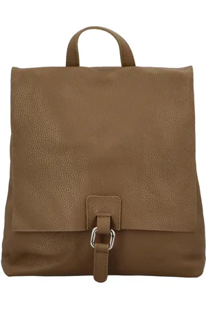 Delami Vera Pelle Stylový dámský kožený batůžek Delia, khaki