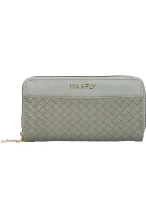 MaxFly Velká a prostorná dámská koženková peněženka Dolly, šedá