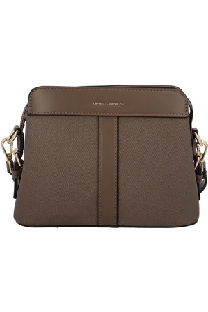 David Jones Trendová dámská kombinovaná crossbody Alfi, tmavě béžová