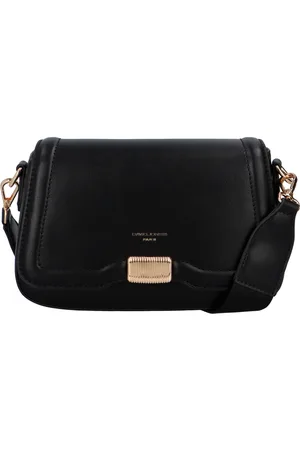 David Jones Módní dámská koženková crossbody kabelka Ademis, černá