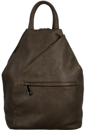 MaxFly Stylový dámský koženkový batoh Bradleys, army-zelený