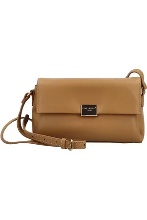 David Jones Módní dámská koženková crossbody kabelka Thilde, camel